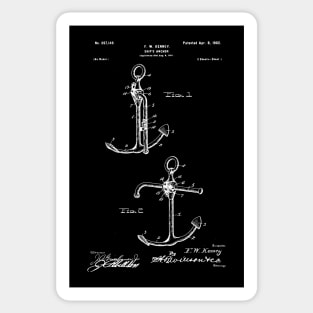 Ship's Anchor patent, anchor blueprint Sticker